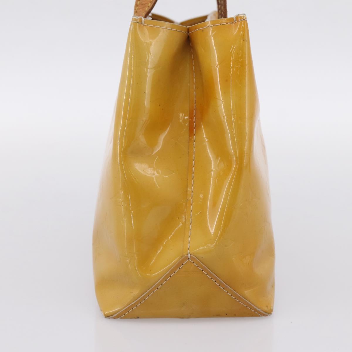 LOUIS VUITTON Monogram Vernis Reade PM Hand Bag Beige M91144 LV Auth bs37012