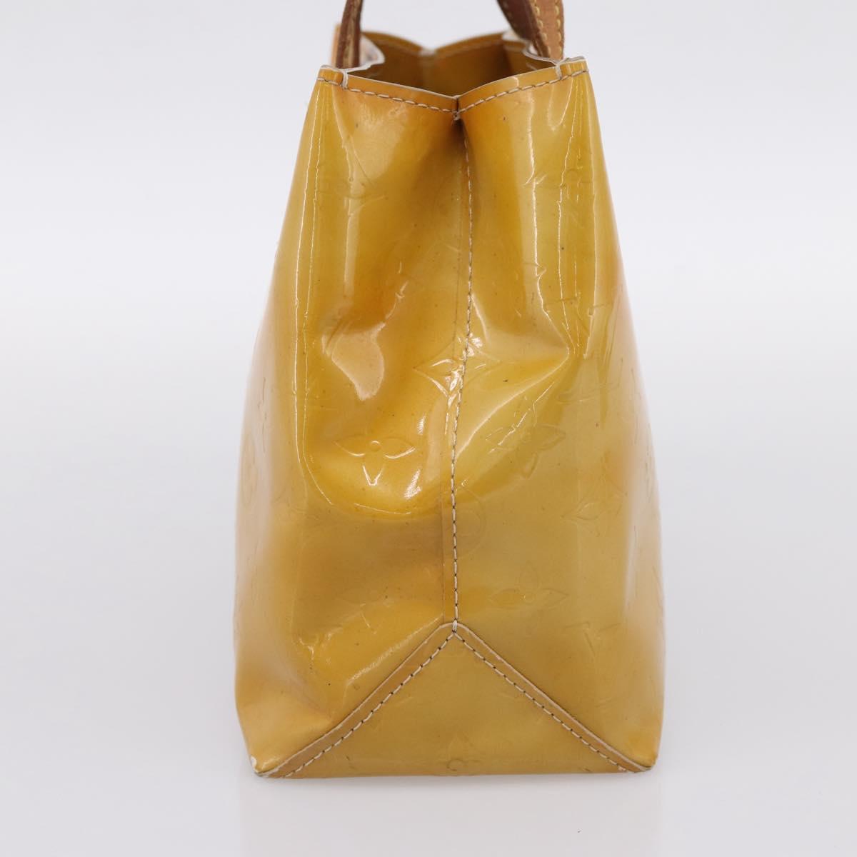 LOUIS VUITTON Monogram Vernis Reade PM Hand Bag Beige M91144 LV Auth bs37012