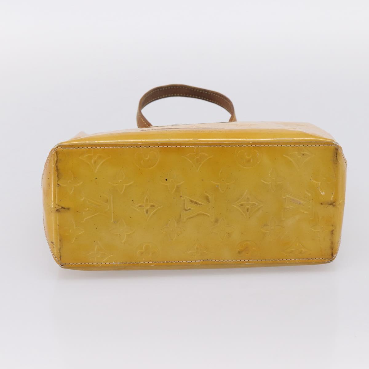 LOUIS VUITTON Monogram Vernis Reade PM Hand Bag Beige M91144 LV Auth bs37012