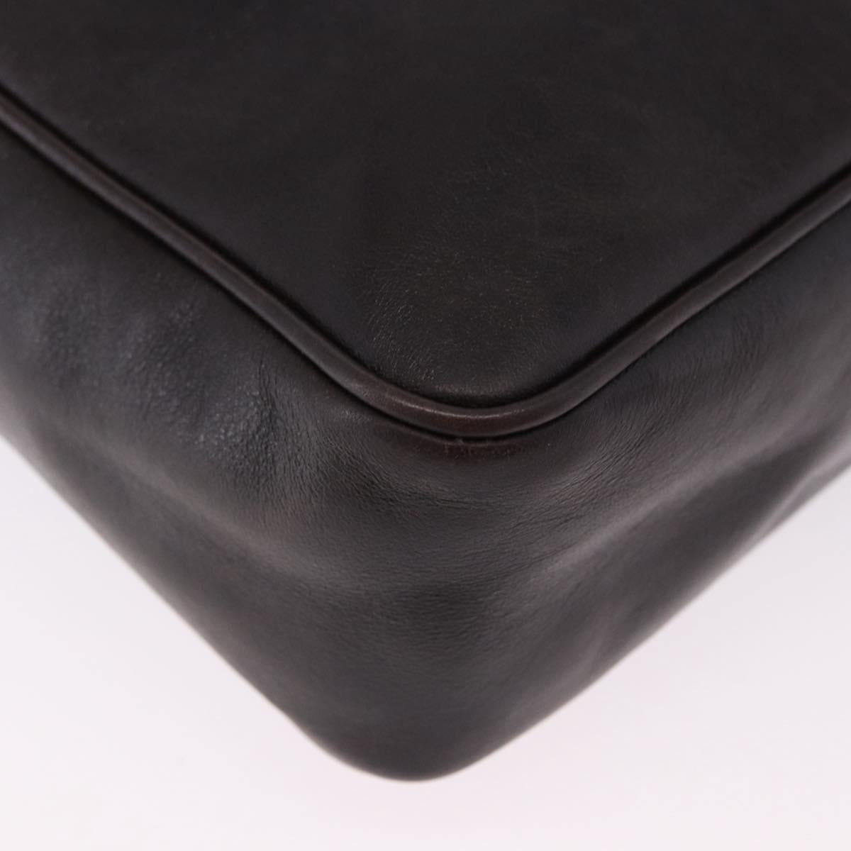 BALENCIAGA Shoulder Bag Suede Leather Brown Gold Auth bs37014