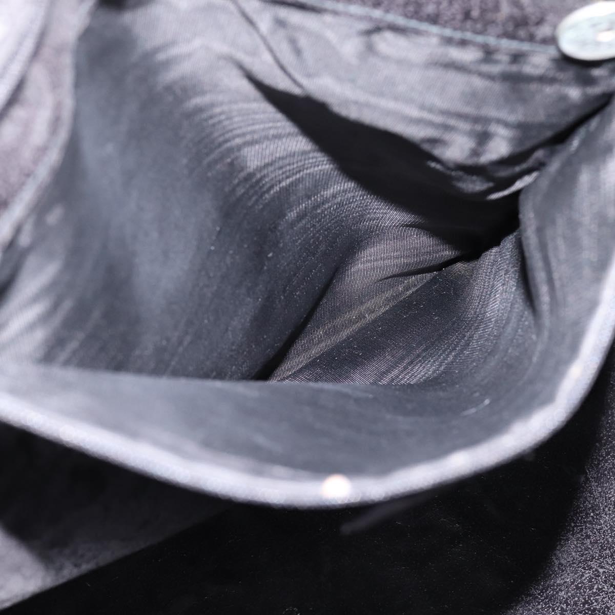 GUCCI GG Canvas Hand Bag Black Gold 002 2854 0305 Auth bs37022