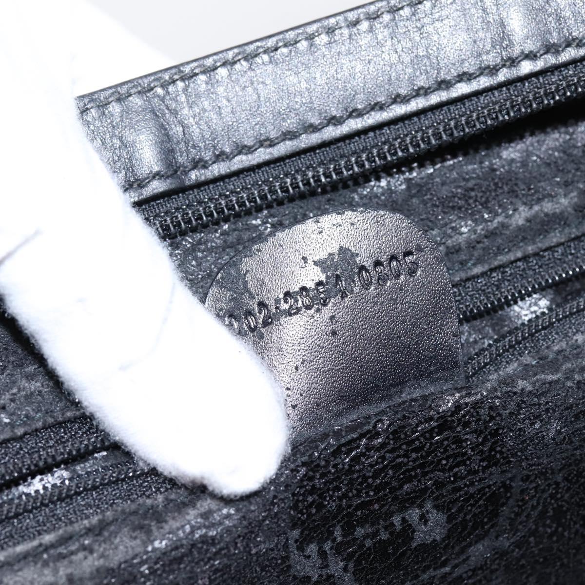 GUCCI GG Canvas Hand Bag Black Gold 002 2854 0305 Auth bs37022