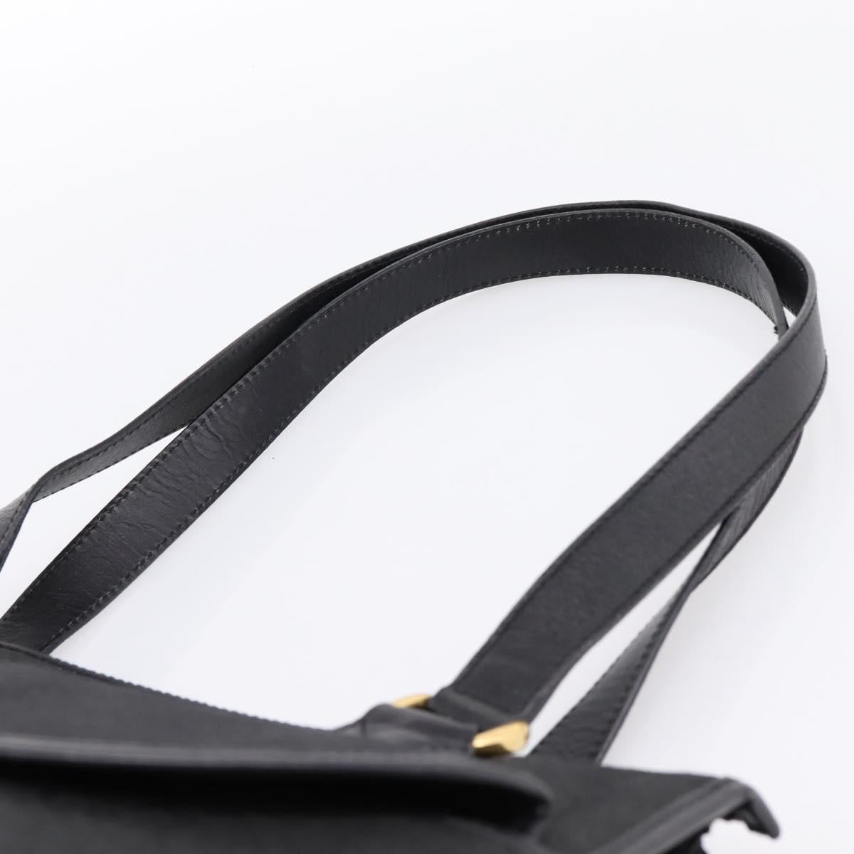 GUCCI GG Canvas Hand Bag Black Gold 002 2854 0305 Auth bs37022