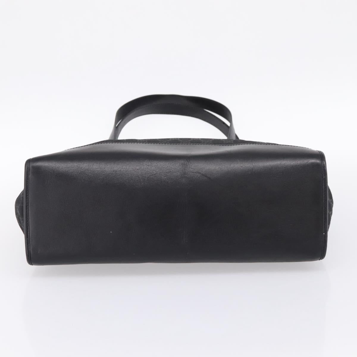 GUCCI GG Canvas Hand Bag Black Gold 002 2854 0305 Auth bs37022
