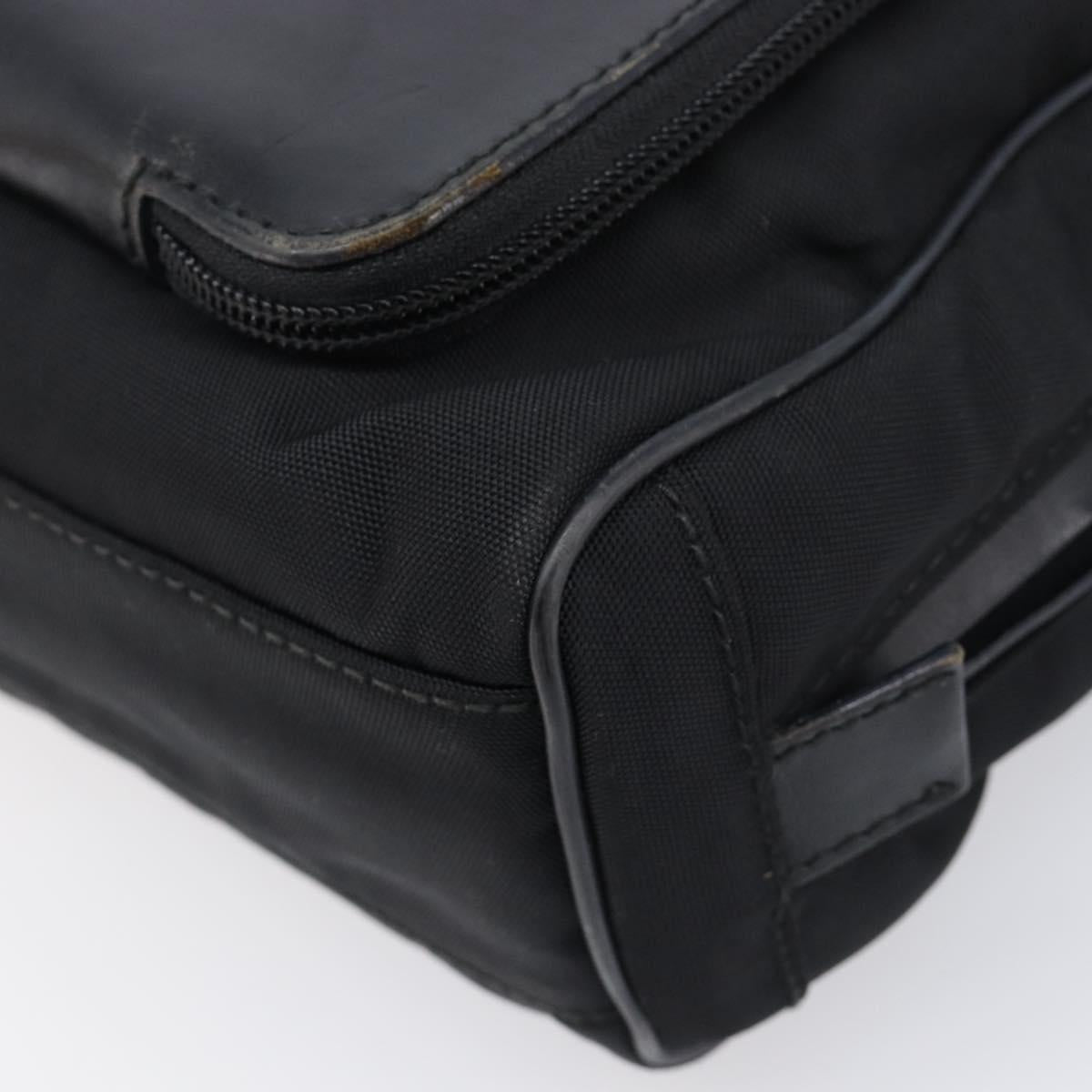 GUCCI Business Bag Canvas Black Silver 019 0327 Auth bs37023