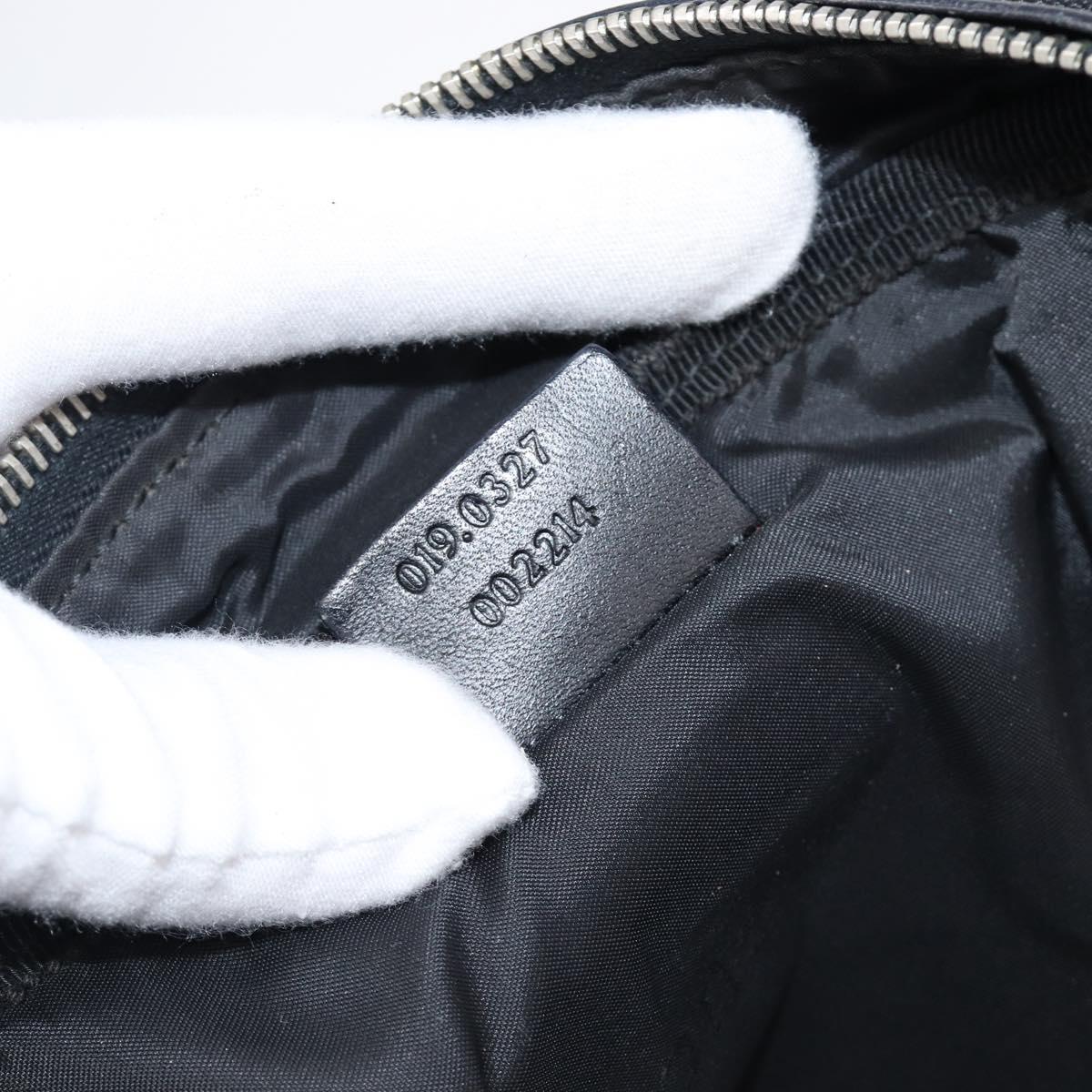 GUCCI Business Bag Canvas Black Silver 019 0327 Auth bs37023