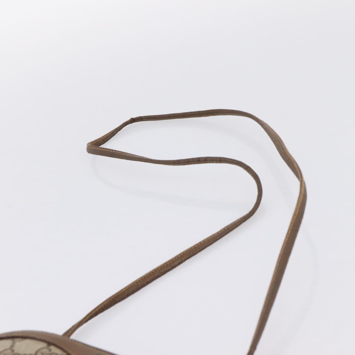 GUCCI GG Supreme Web Sherry Line Bag PVC Beige Gold 904 02 047 Auth bs37024