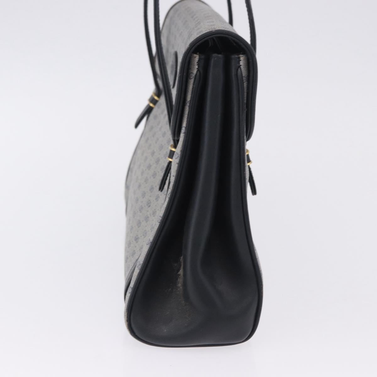 GUCCI Micro GG Supreme Hand Bag PVC Navy Gold 000 46 4857 Auth bs37025