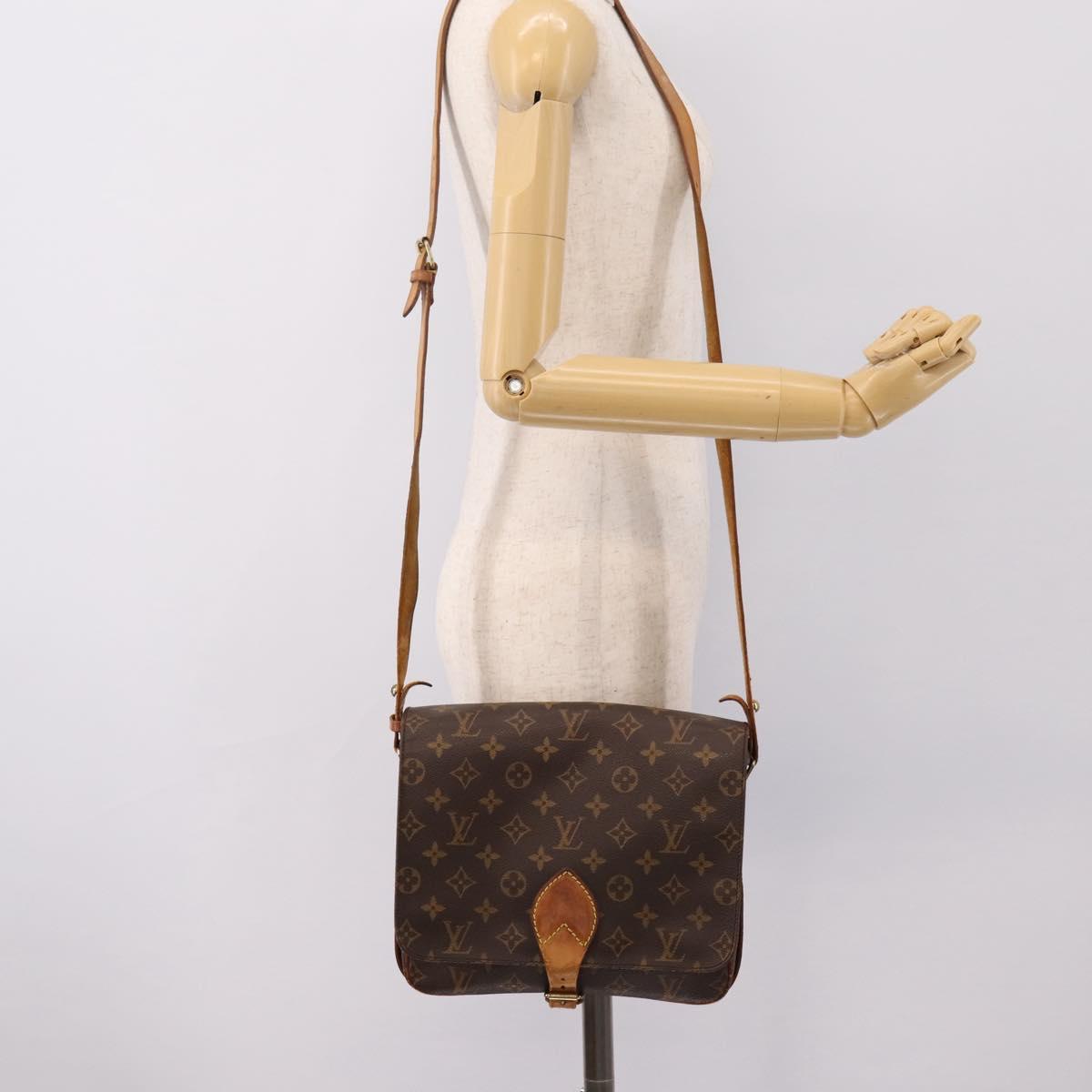 LOUIS VUITTON Monogram Cartouchiere GM Shoulder Bag M51252 LV Auth bs37028