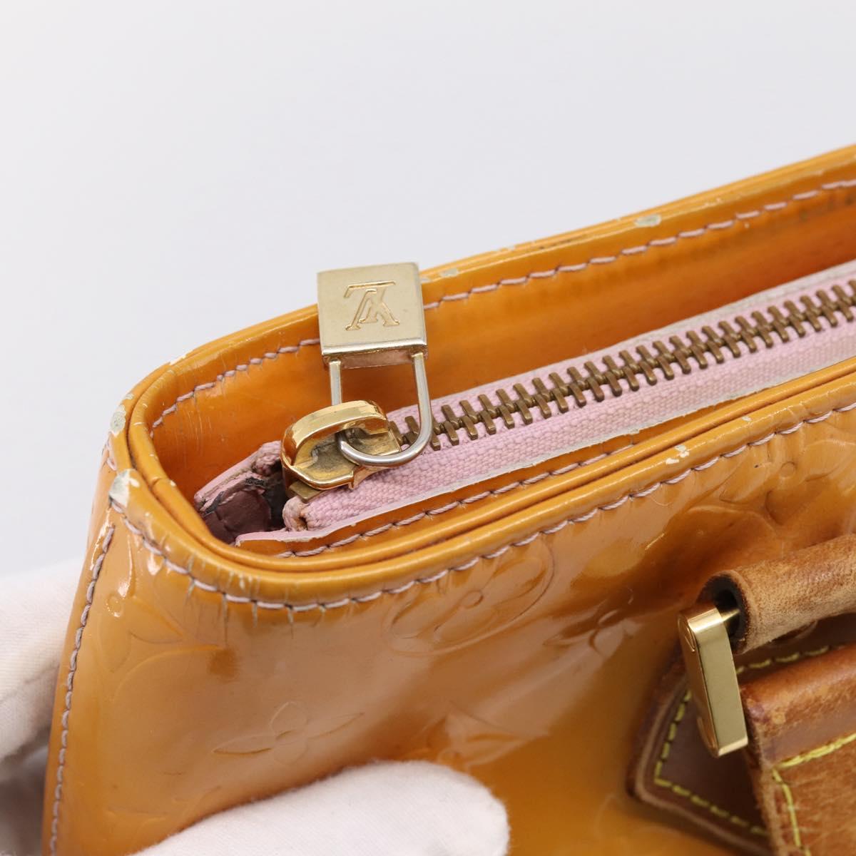 LOUIS VUITTON Monogram Vernis Houston Bag Marshmallow Pink M91302 Auth bs37029