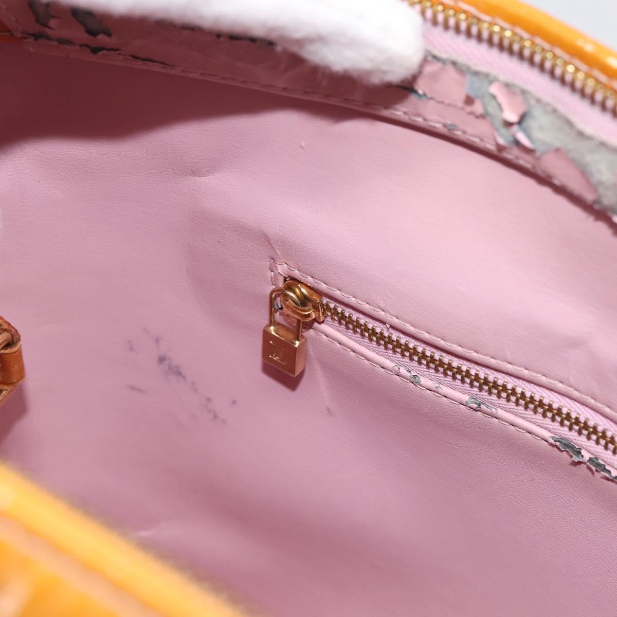 LOUIS VUITTON Monogram Vernis Houston Bag Marshmallow Pink M91302 Auth bs37029