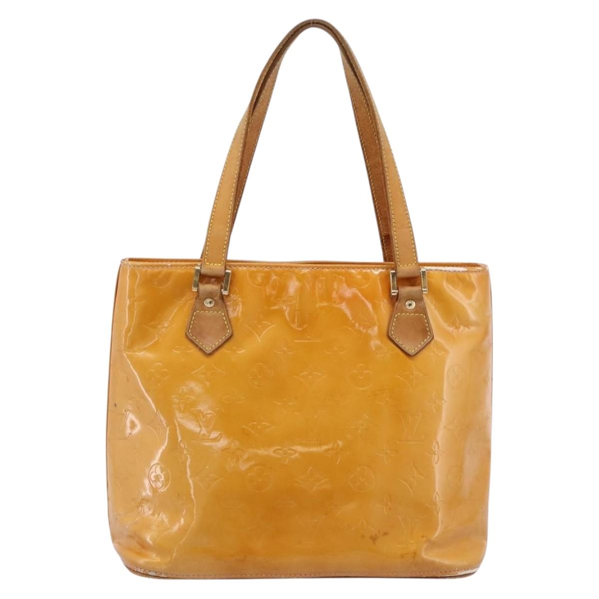 LOUIS VUITTON Monogram Vernis Houston Bag Marshmallow Pink M91302 Auth bs37029