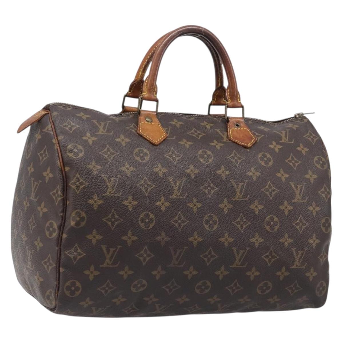 LOUIS VUITTON Monogram Speedy 35 Hand Bag M41524 LV Auth bs37030