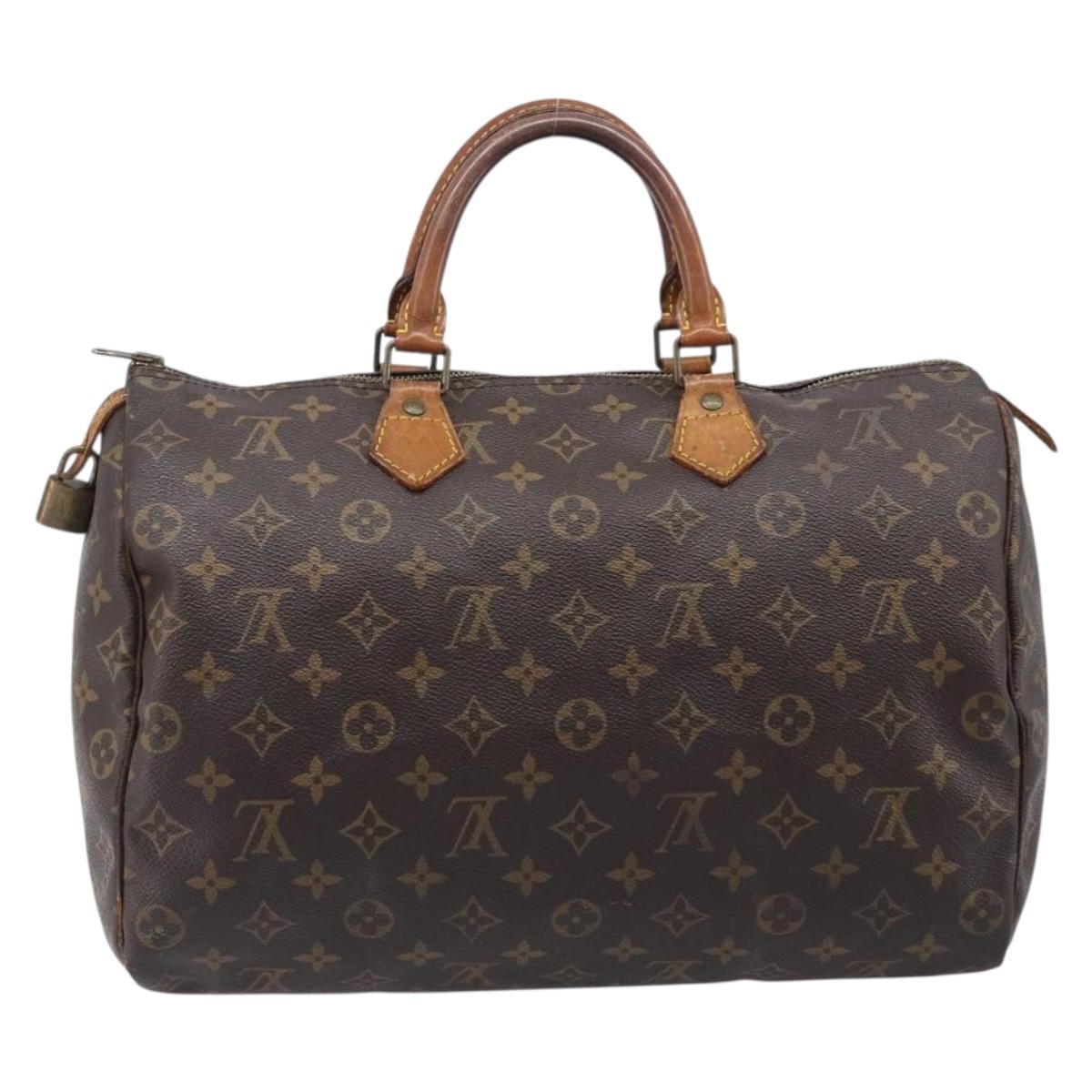 LOUIS VUITTON Monogram Speedy 35 Hand Bag M41524 LV Auth bs37030