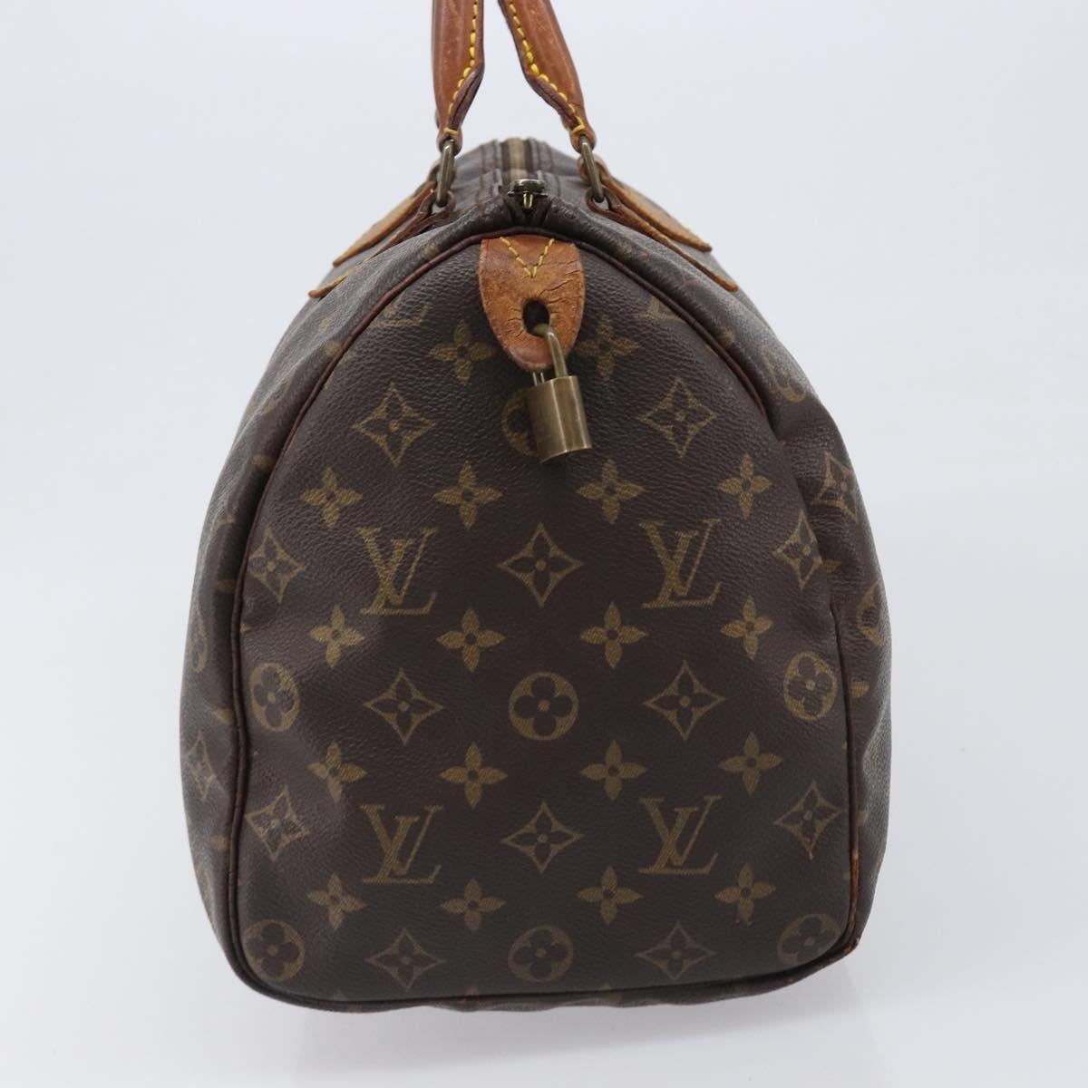 LOUIS VUITTON Monogram Speedy 35 Hand Bag M41524 LV Auth bs37030