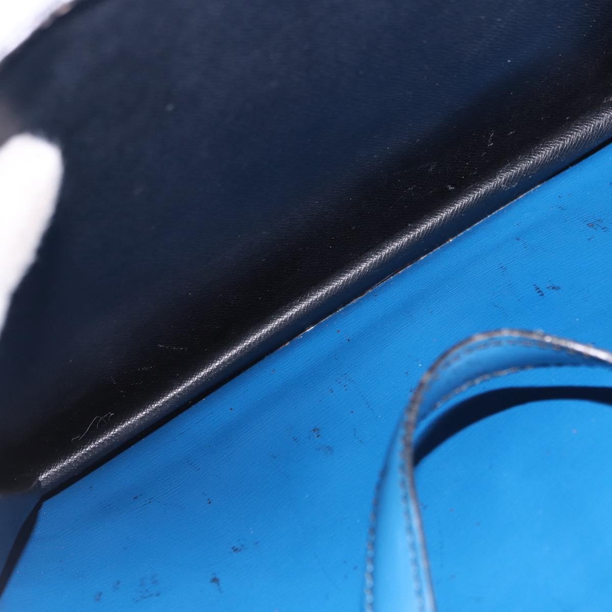 LOUIS VUITTON Epi Bicolor Varenne Hand Bag Black Blue M52385 LV Auth bs37031