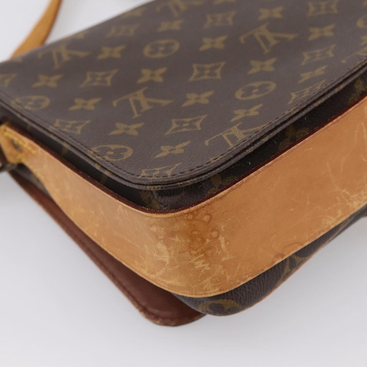 LOUIS VUITTON Monogram Cartouchiere GM Shoulder Bag M51252 LV Auth bs37032