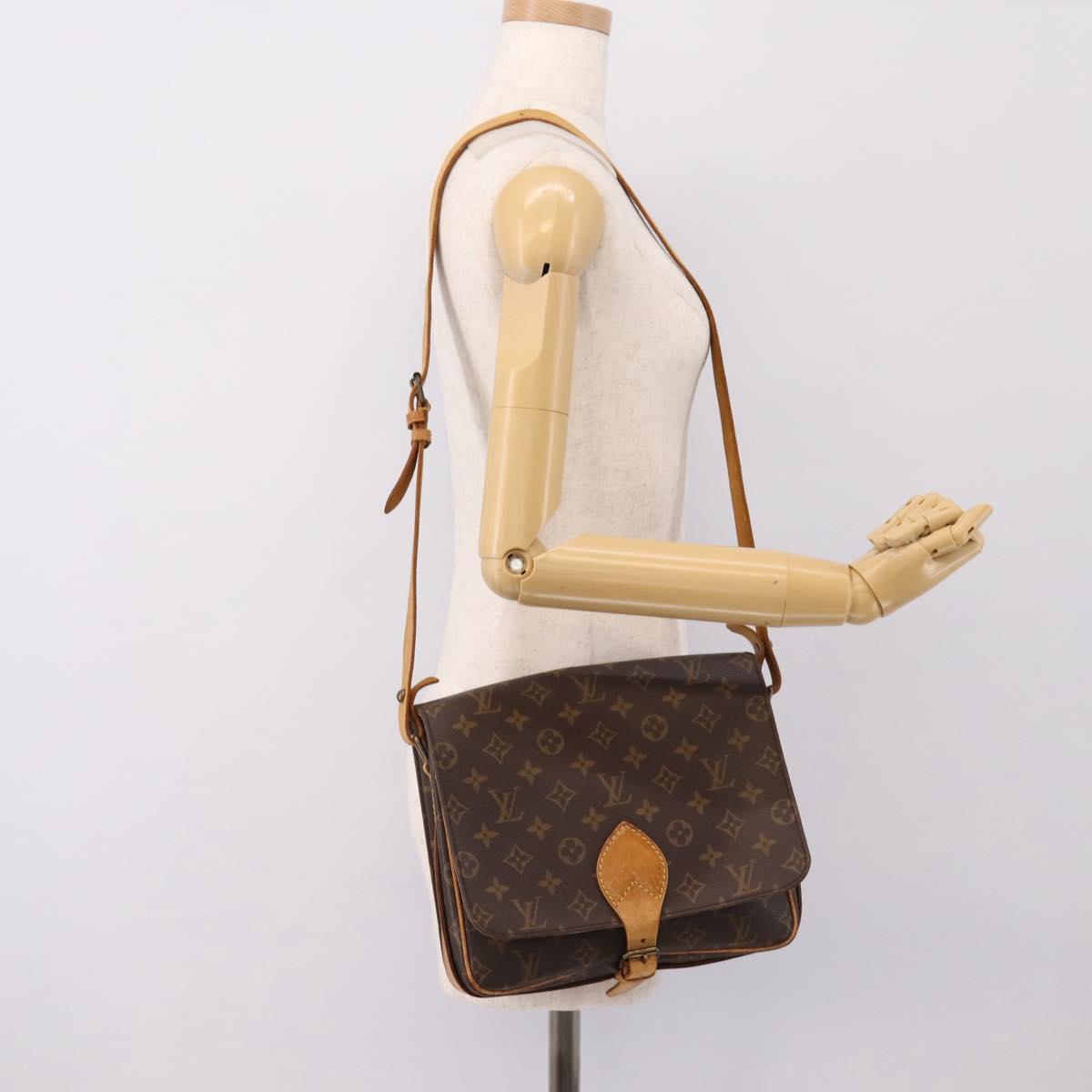 LOUIS VUITTON Monogram Cartouchiere GM Shoulder Bag M51252 LV Auth bs37032