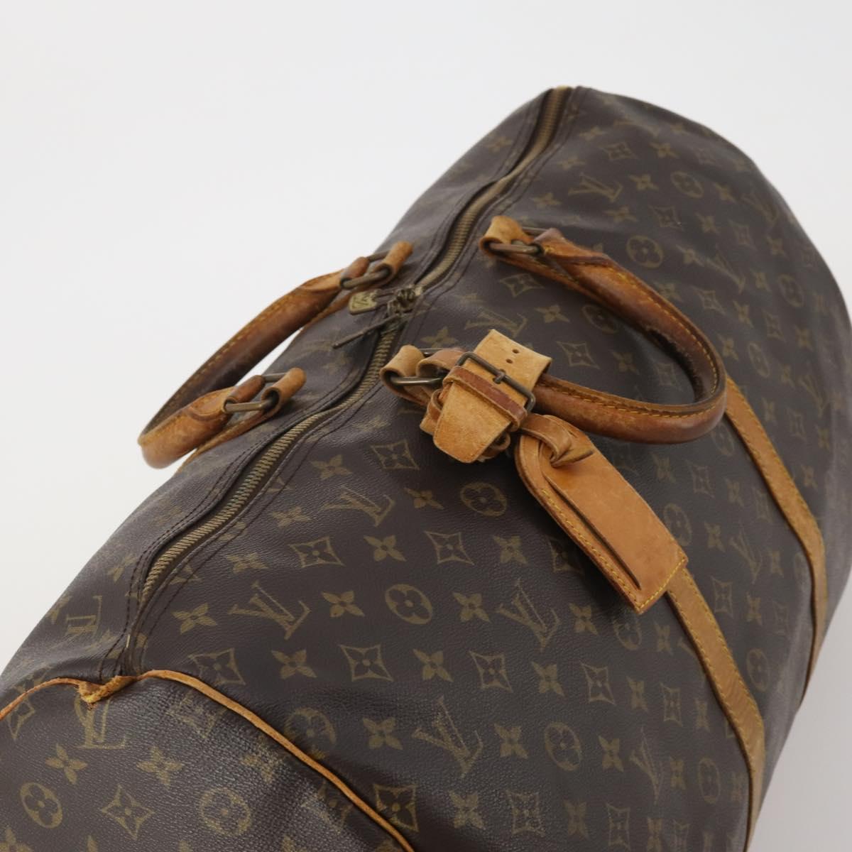 LOUIS VUITTON Monogram Keepall 55 Boston Bag M41424 LV Auth bs37033