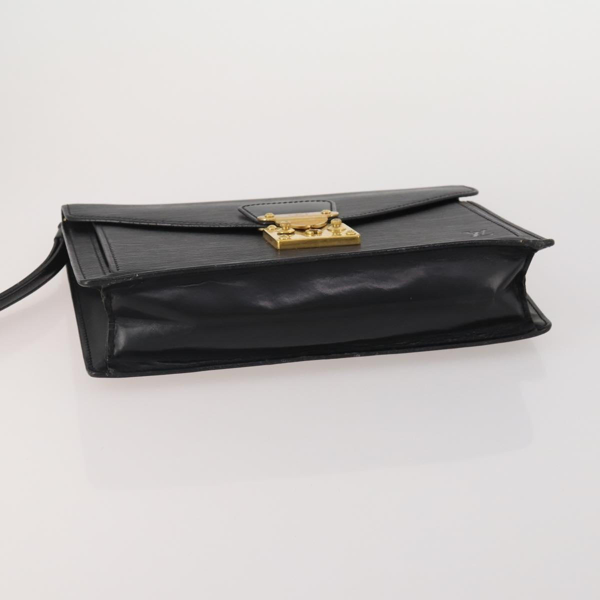 LOUIS VUITTON Epi Serie Dragonne Clutch Bag 2 Set Black Brown LV Auth bs37035