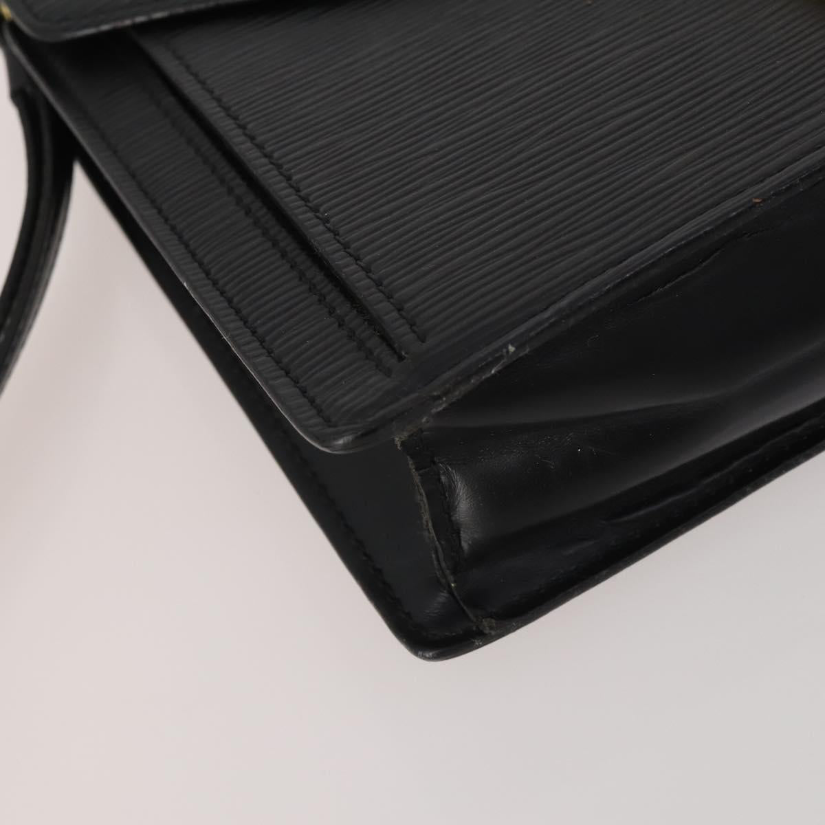 LOUIS VUITTON Epi Serie Dragonne Clutch Bag 2 Set Black Brown LV Auth bs37035