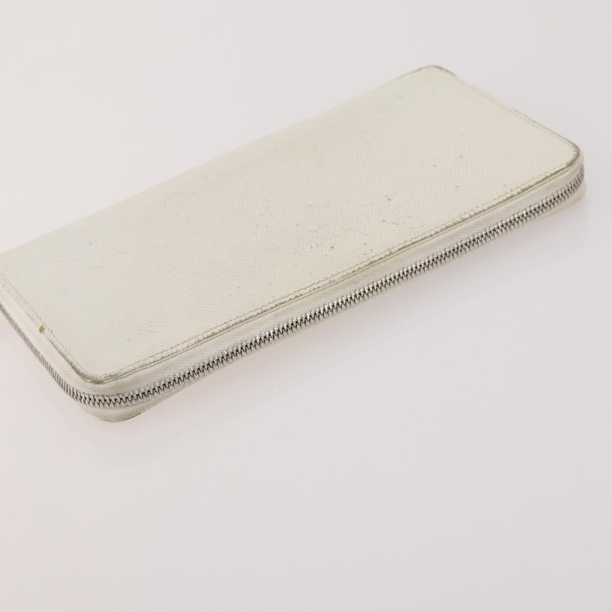 HERMES Wallet Leather Canvas 4 Set White Pink Green Auth bs37043