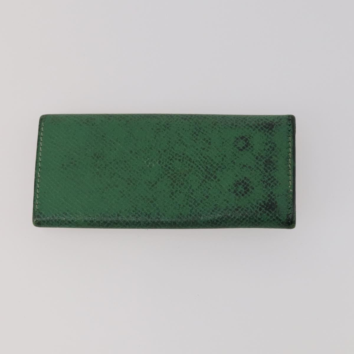 HERMES Wallet Leather Canvas 4 Set White Pink Green Auth bs37043