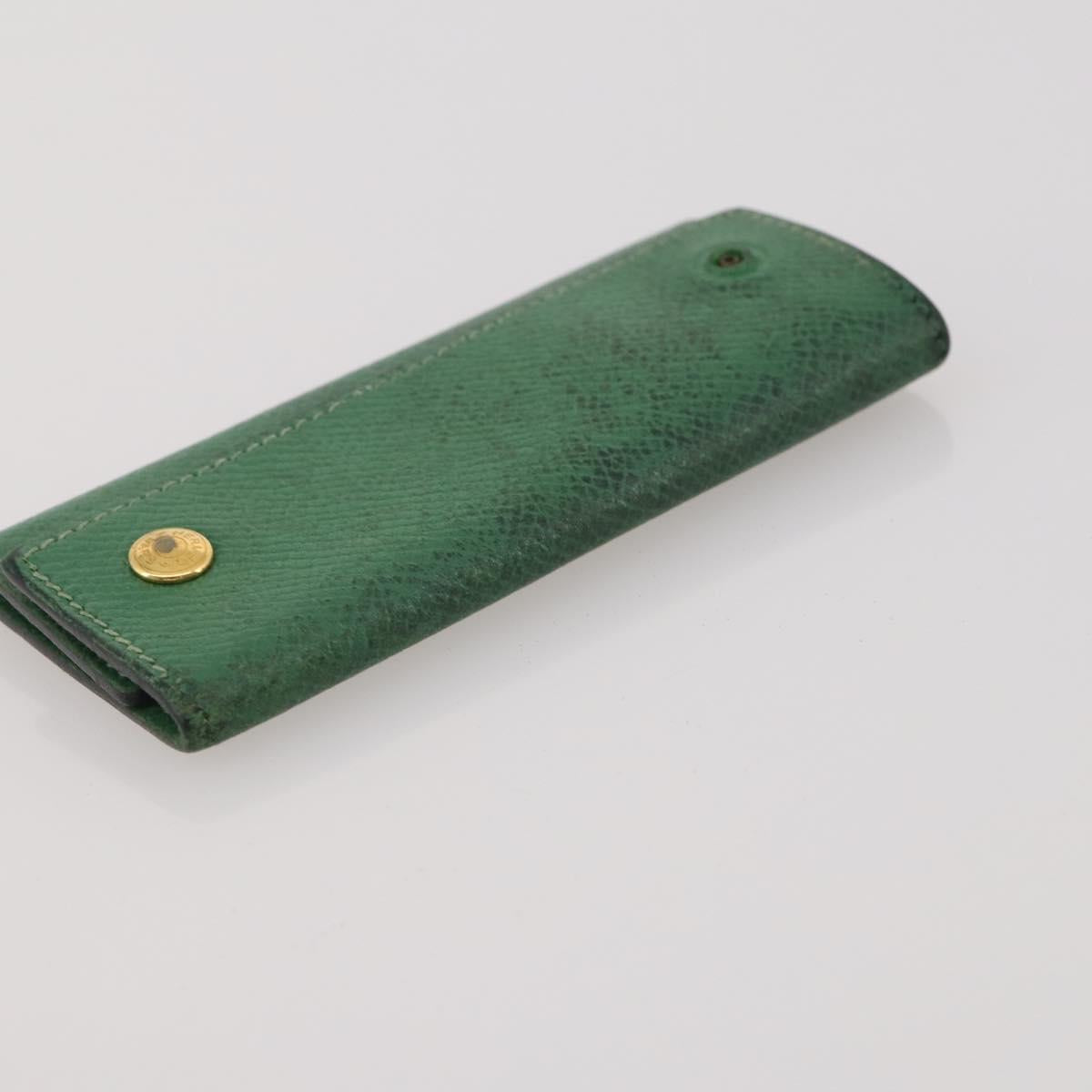 HERMES Wallet Leather Canvas 4 Set White Pink Green Auth bs37043