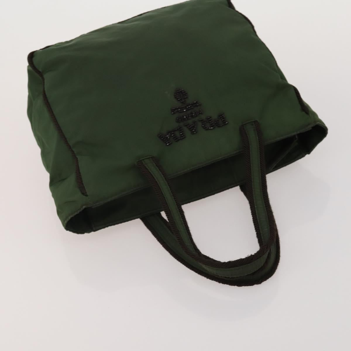 PRADA Hand Bag Nylon 3 Set Green Pink Auth bs37044