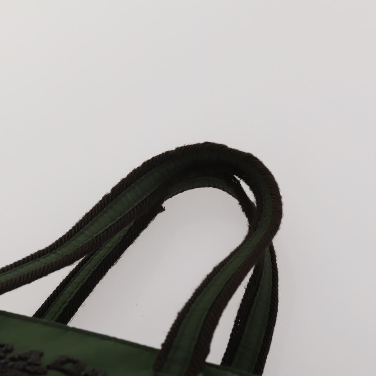 PRADA Hand Bag Nylon 3 Set Green Pink Auth bs37044