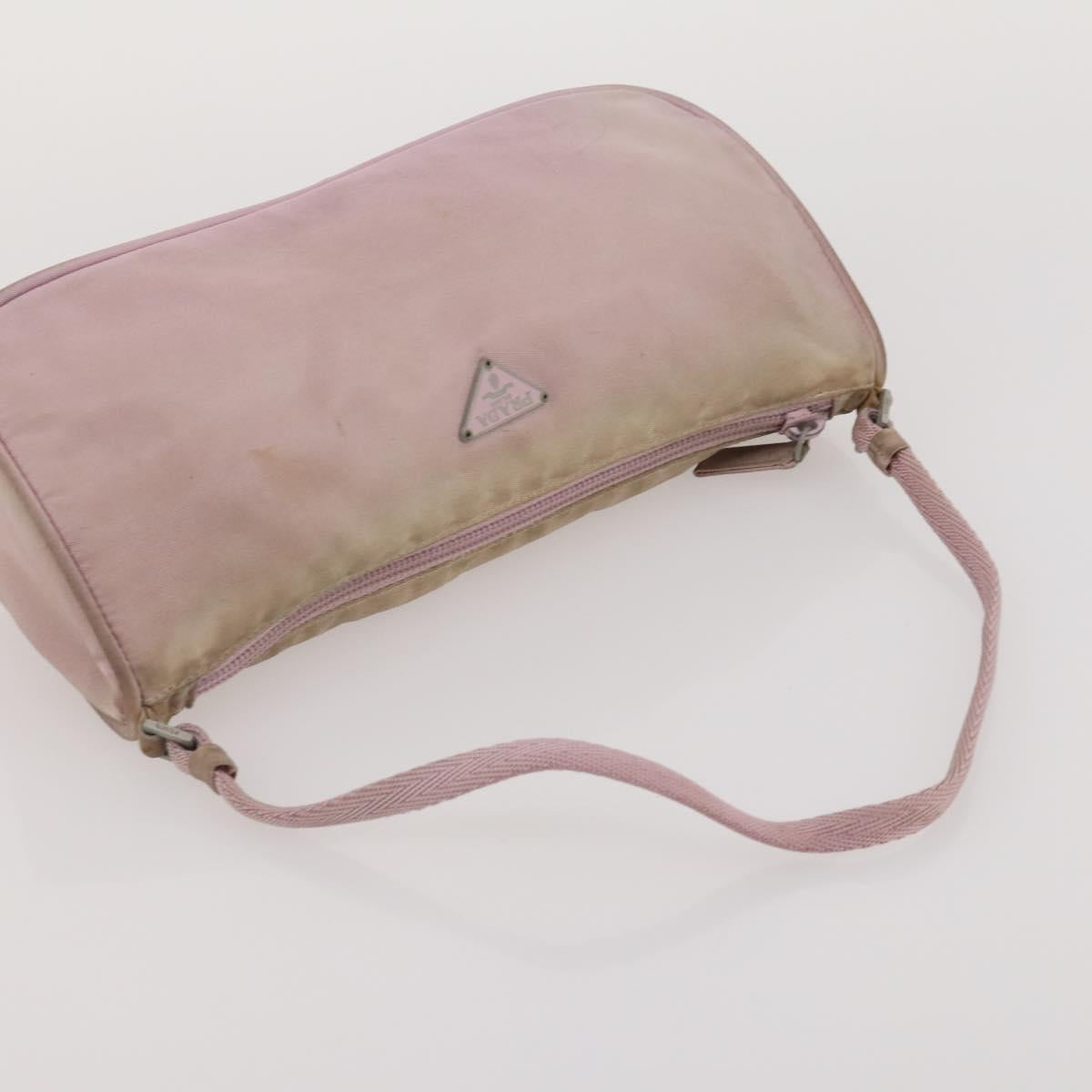 PRADA Hand Bag Nylon 3 Set Green Pink Auth bs37044