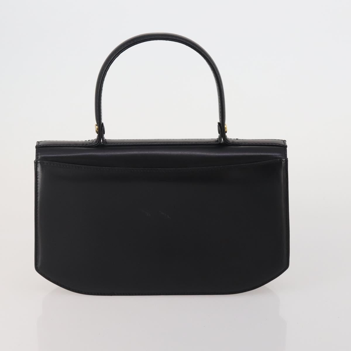 GIVENCHY Shoulder Bag Leather 2 Set Black Gold Auth bs37047