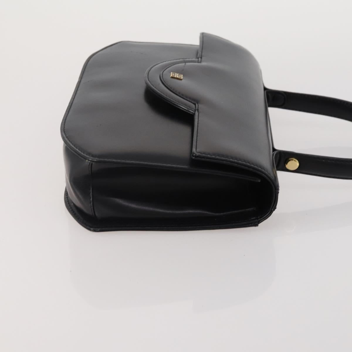 GIVENCHY Shoulder Bag Leather 2 Set Black Gold Auth bs37047