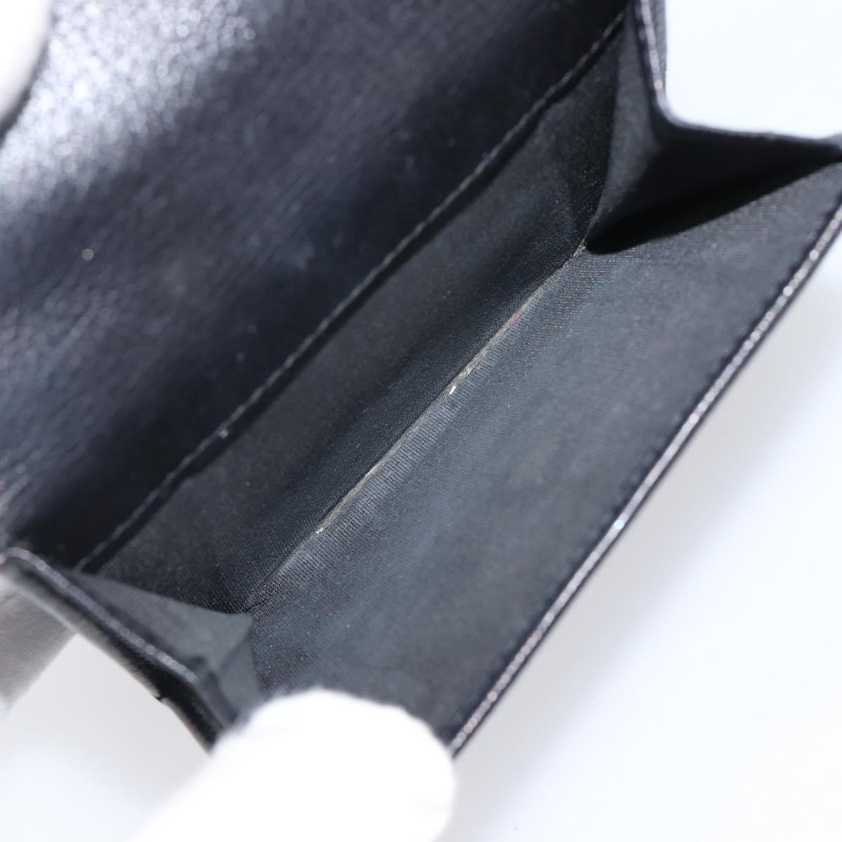CHANEL Wallet Leather 2 Set Black CC Auth bs37048