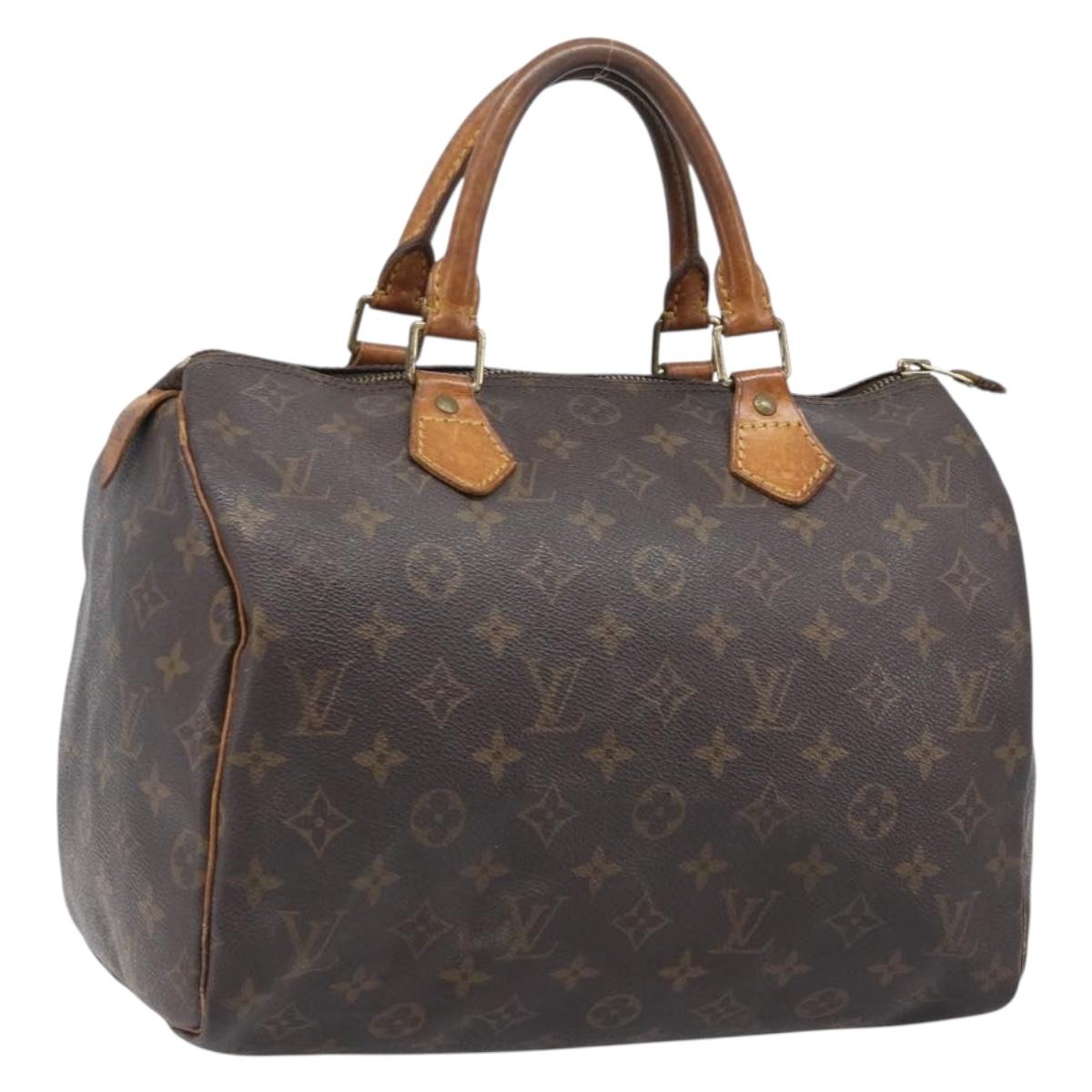 LOUIS VUITTON Monogram Speedy 30 Hand Bag M41526 LV Auth bs37059