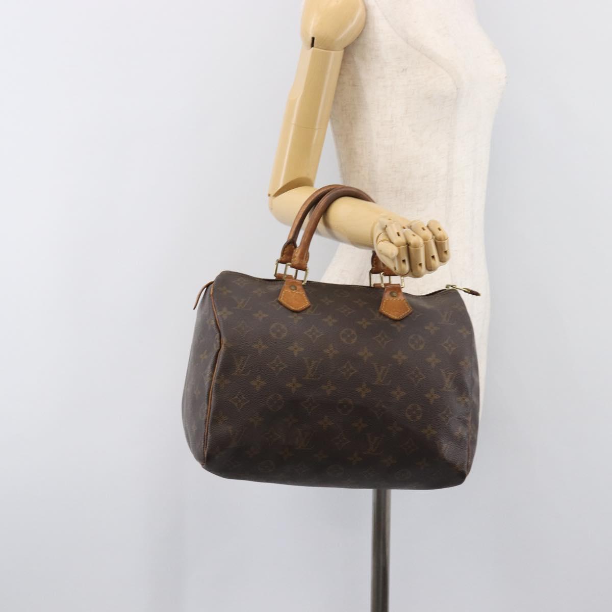 LOUIS VUITTON Monogram Speedy 30 Hand Bag M41526 LV Auth bs37059