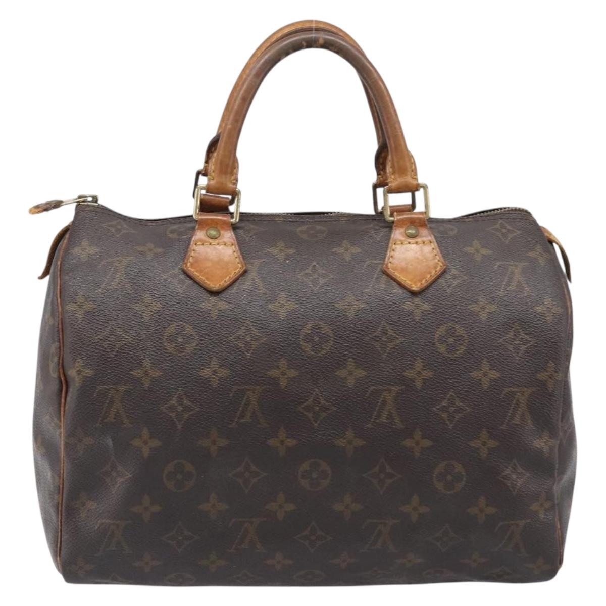 LOUIS VUITTON Monogram Speedy 30 Hand Bag M41526 LV Auth bs37059
