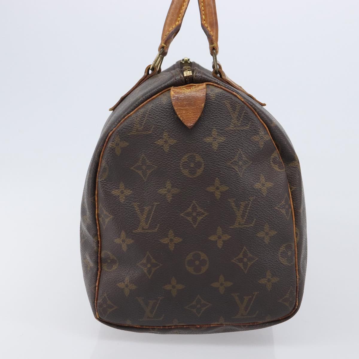 LOUIS VUITTON Monogram Speedy 30 Hand Bag M41526 LV Auth bs37059