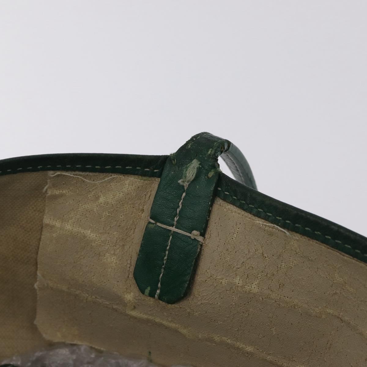 GOYARD Herringbone Saint Louis PM Tote Bag PVC Leather Green Auth bs37067