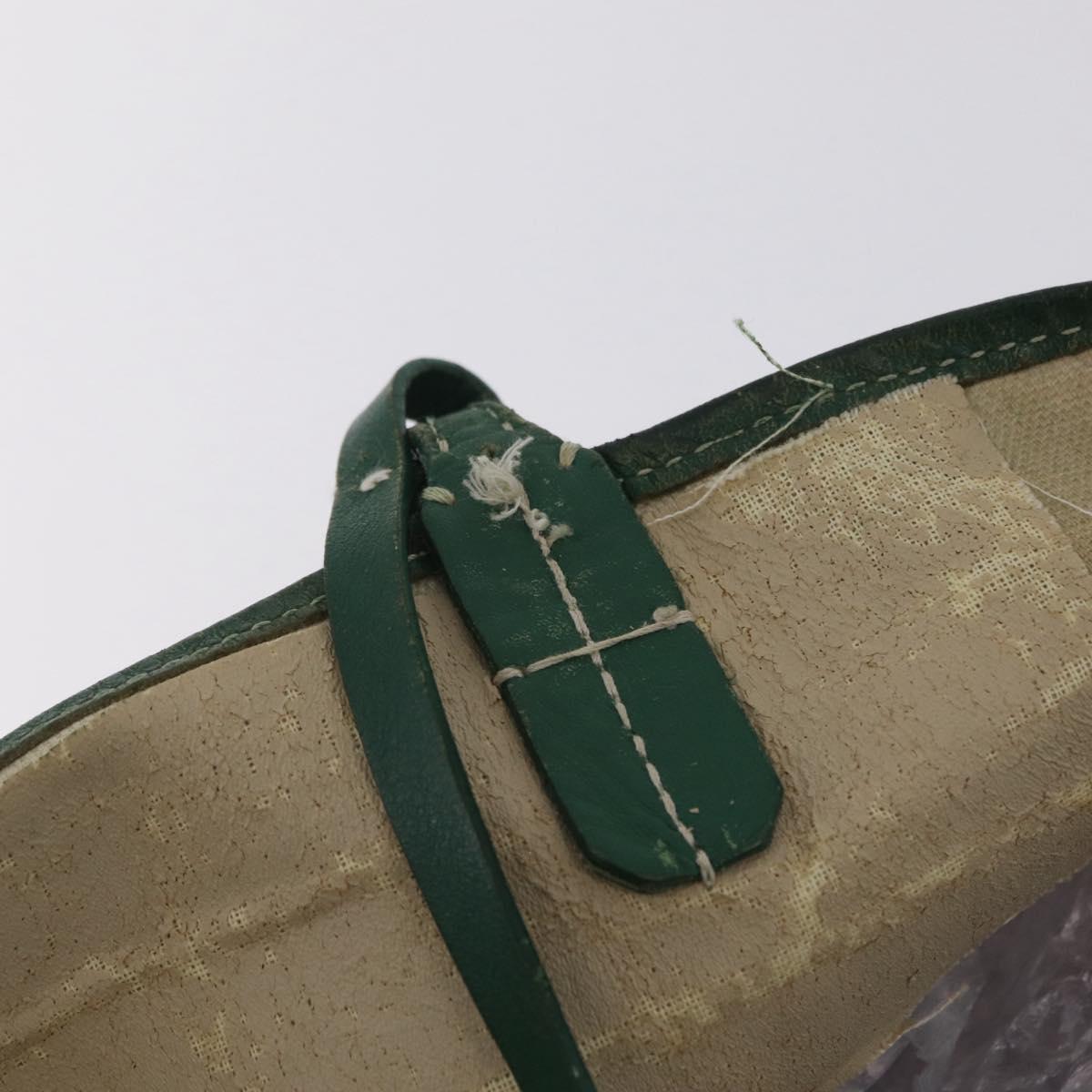 GOYARD Herringbone Saint Louis PM Tote Bag PVC Leather Green Auth bs37067