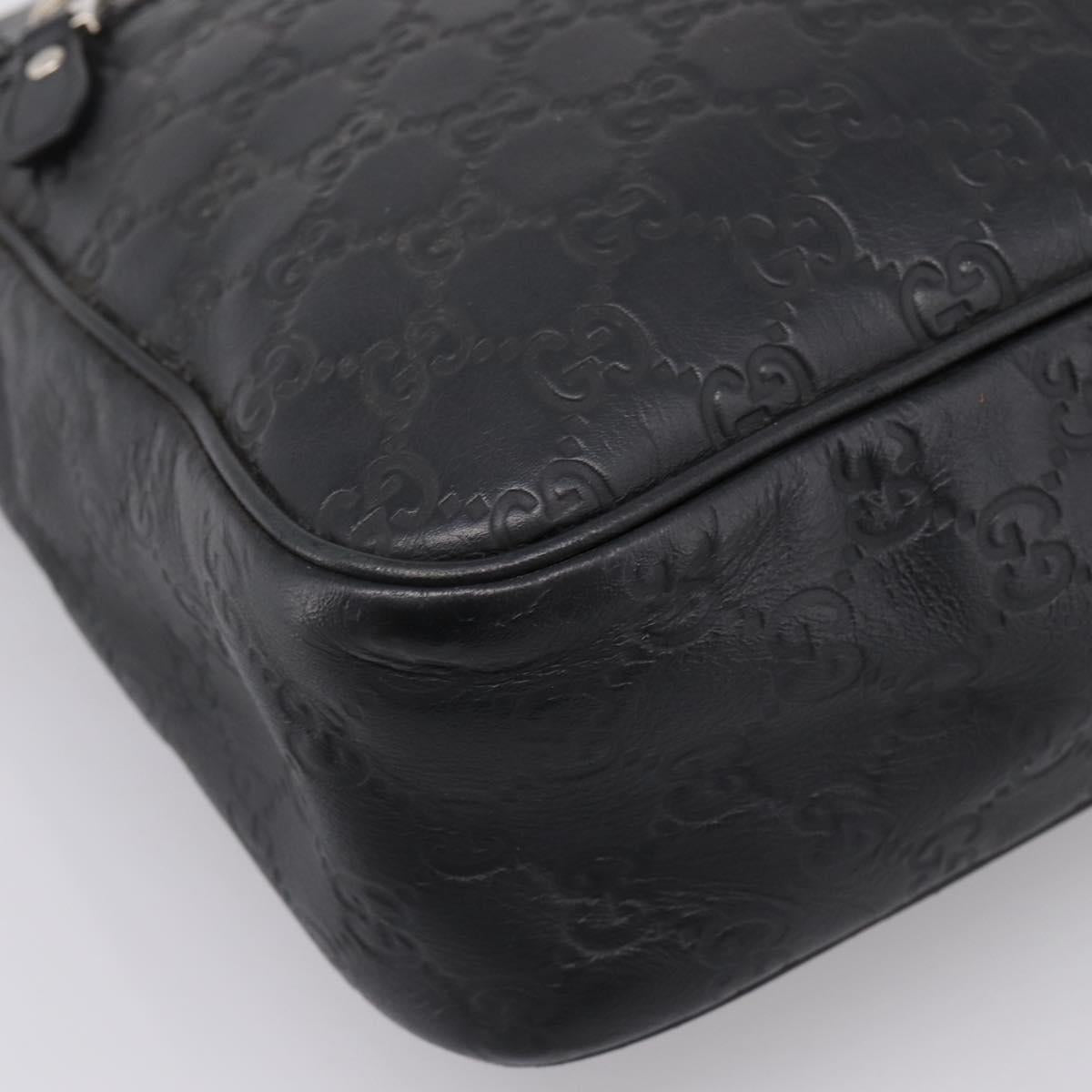 GUCCI GuccissimaGG Shoulder Bag Leather Black Silver 322080 Auth bs37071
