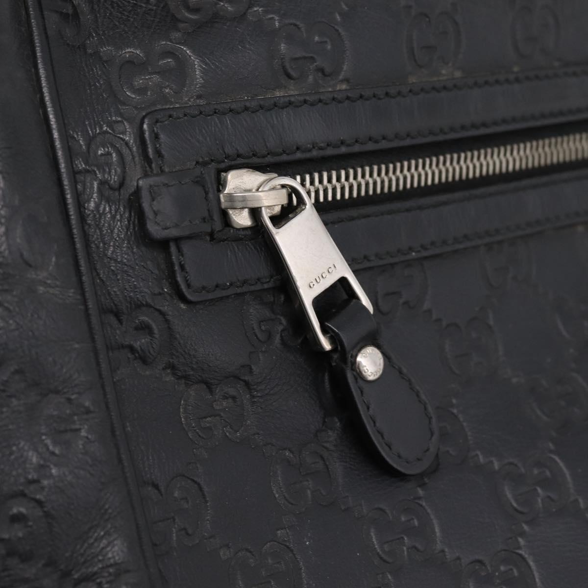 GUCCI GuccissimaGG Shoulder Bag Leather Black Silver 322080 Auth bs37071