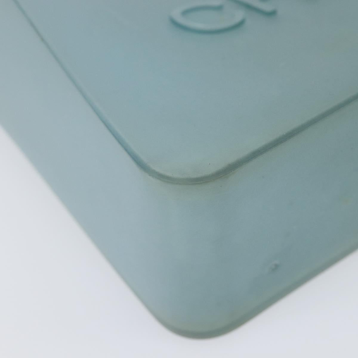 CHANEL Tote Bag Rubber Green Silver CC Auth bs37074