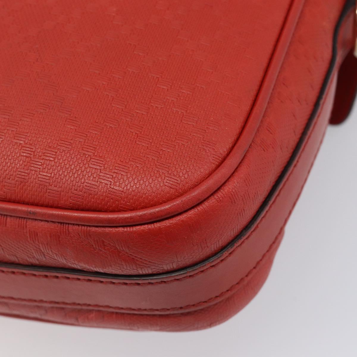 GUCCI Diamante Business Bag PVC Leather Red Gold Tone 344357 Auth bs37080