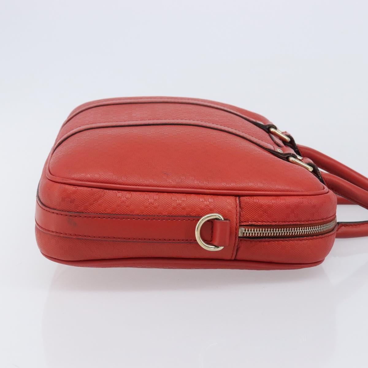 GUCCI Diamante Business Bag PVC Leather Red Gold Tone 344357 Auth bs37080