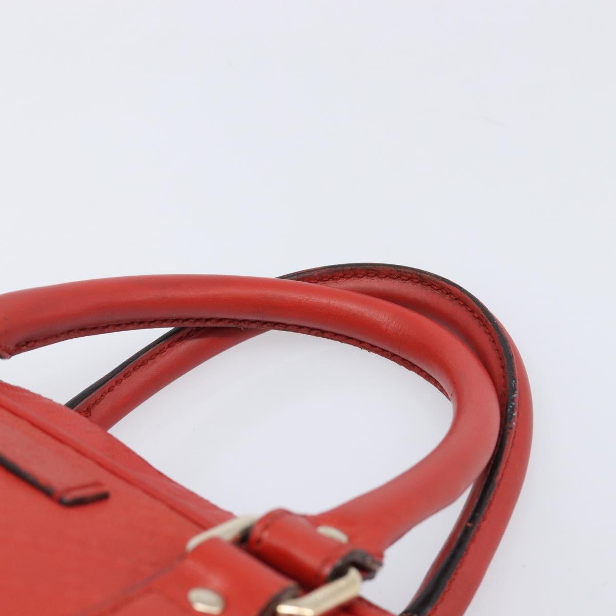 GUCCI Diamante Business Bag PVC Leather Red Gold Tone 344357 Auth bs37080