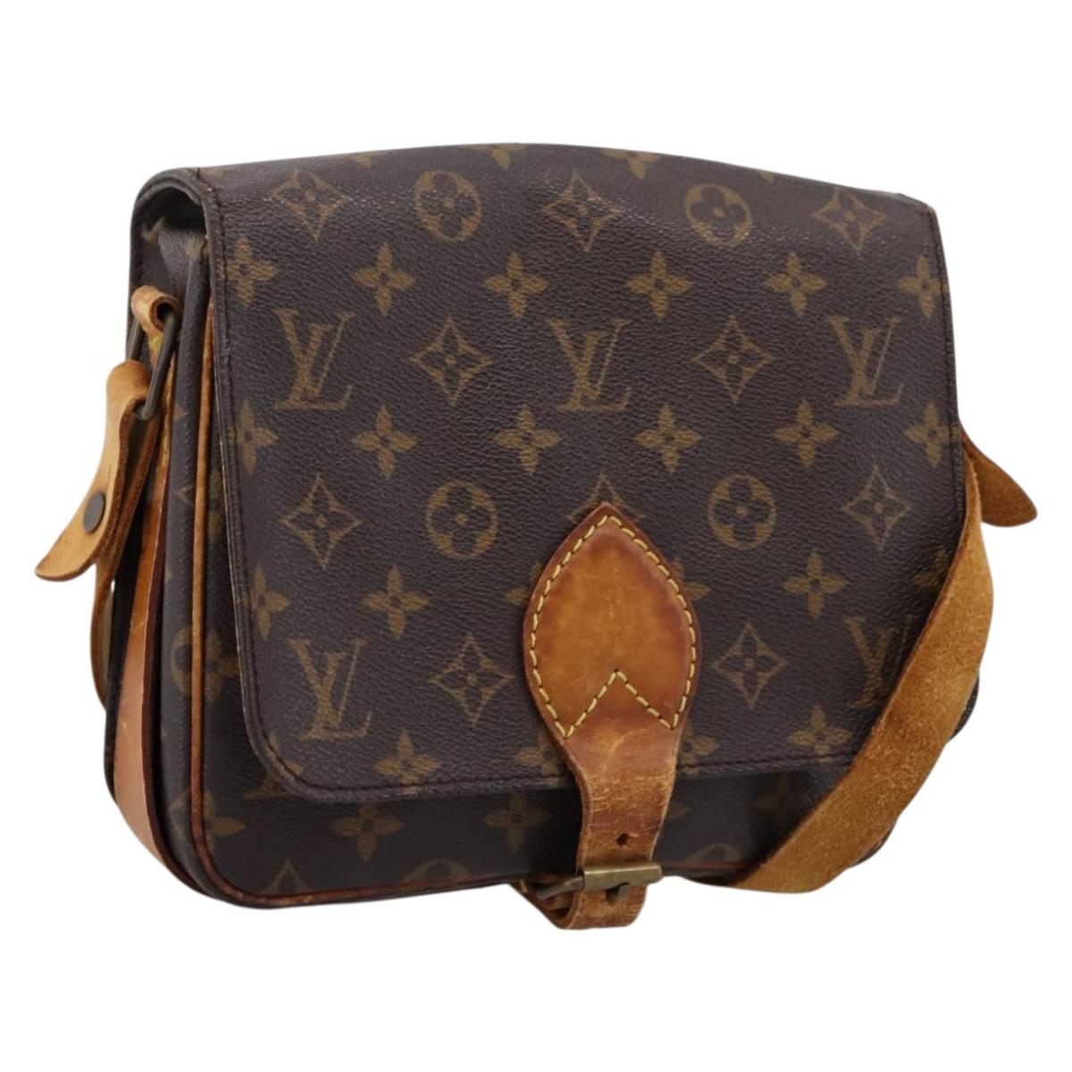 LOUIS VUITTON Monogram Cartouchiere MM Shoulder Bag M51253 LV Auth bs37092