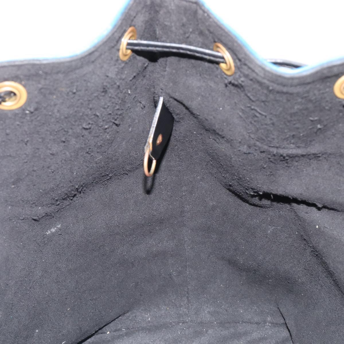 LOUIS VUITTON Epi Petit Noe Shoulder Bag Bicolor Blue Black M44152 Auth bs37093