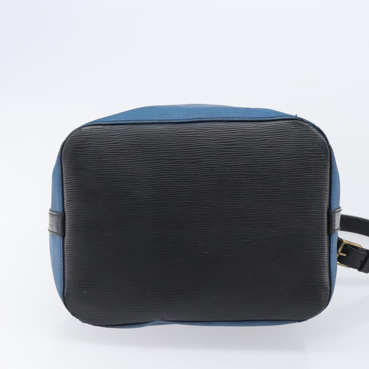 LOUIS VUITTON Epi Petit Noe Shoulder Bag Bicolor Blue Black M44152 Auth bs37093
