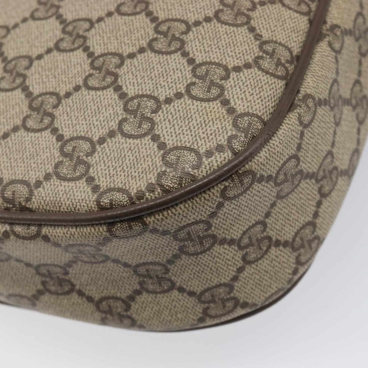 GUCCI GG Supreme Web Sherry Line Clutch Bag PVC Beige 89 01 034 Auth bs37095